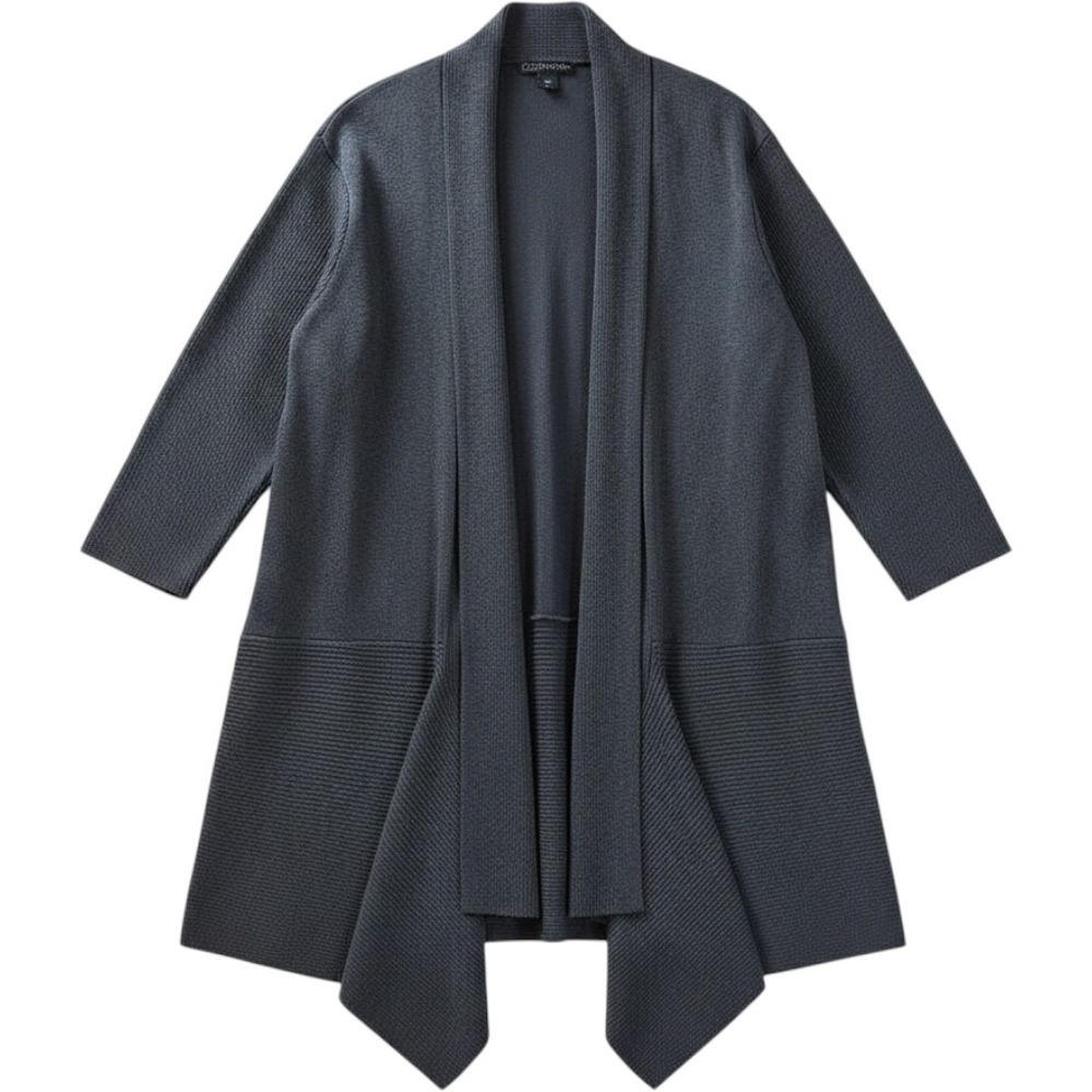 COVINGTON WOMAN Gray Open Front Long Sleeve Cardigan Sweater 2X Plus Size